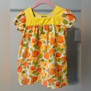 Orange & Lemon Print Toddler Dress